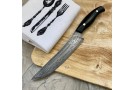 Kitchen damask knife Vegetable - fultang, micarta