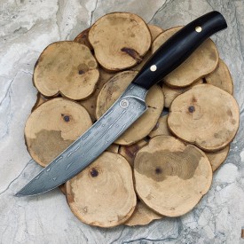 Kitchen damask knife Vegetable - fultang, hornbeam / handicrafts /