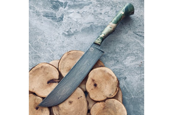 Kitchen knife made of cast bulat K004 "Pchak"