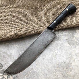 Kitchen knife made of cast bulat K005 "Pchak" (hornbeam)