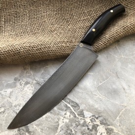 Kitchen knife made of cast bulat K003 "Chef" (hornbeam)