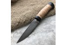 Kitchen knife made of cast bulat Nestling (bog oak)