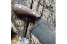 Damascus keychain knife Sperm Whale - walnut