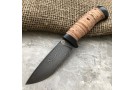 Carving knife made of cast bulat R001 (typeset bark)