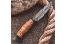 Carving knife made of cast bulat R003 (typeset bark)