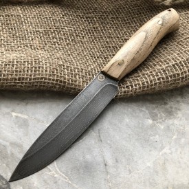 Carving knife made of cast bulat R004 (chestnut) 