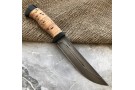 Carving knife made of cast bulat R006 (typeset bark) 