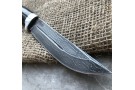 Carving knife made of cast bulat R006 (typeset leather) 