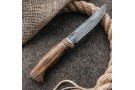Carving knife made of cast bulat R006 (zebrano)