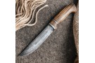 Carving knife made of cast bulat R006 (zebrano)