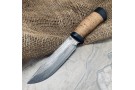 Carving knife made of cast bulat R007 birch bark / handicrafts /
