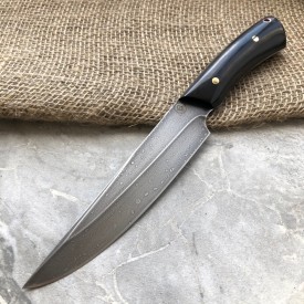 Carving knife made of cast bulat R008-M (hornbeam)