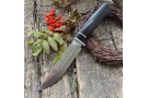 Carving knife made of cast bulat R006