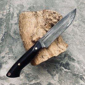 Carving knife made of cast bulat R009 (hornbeam)