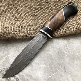 Carving knife made of cast bulat R009