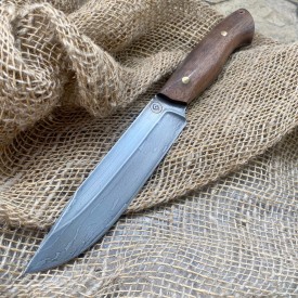 Carving knife made of cast bulat R009 (hornbeam)