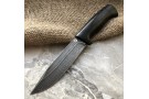 Carving knife made of cast bulat R009 (typeset leather)
