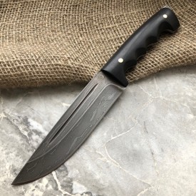 Carving knife made of cast bulat R010 "Lifesaver"