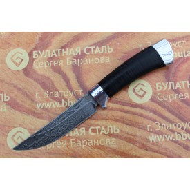 Carving knife made of cast bulat R002 (typeset leather)