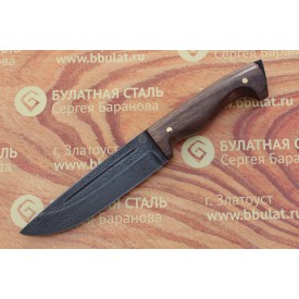 Carving knife made of cast bulat R010-V1 (walnut wood)