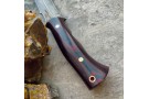 Travel knife made of cast bulat T001