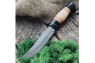 Travel knife made of cast bulat T001-V1