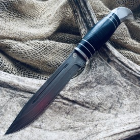 Travel knife made of cast bulat T002-V1 (NR-40) 