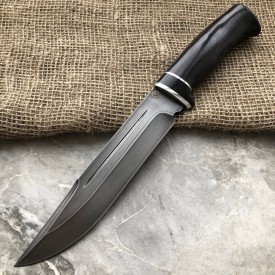 Hunting knife from cast bulat V006 (hornbeam)