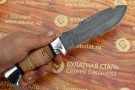 Hunting knife from cast bulat V001 (typeset bark)