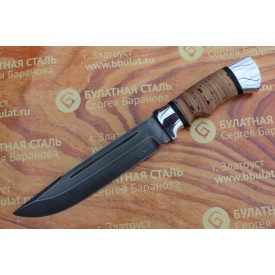 Hunting knife from cast bulat V006 (typeset bark)