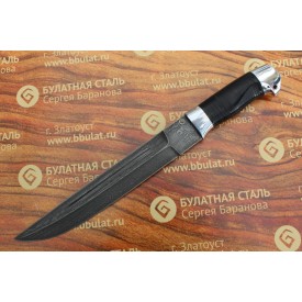 Hunting knife from cast bulat V007 "Plastun" (typeset leather)